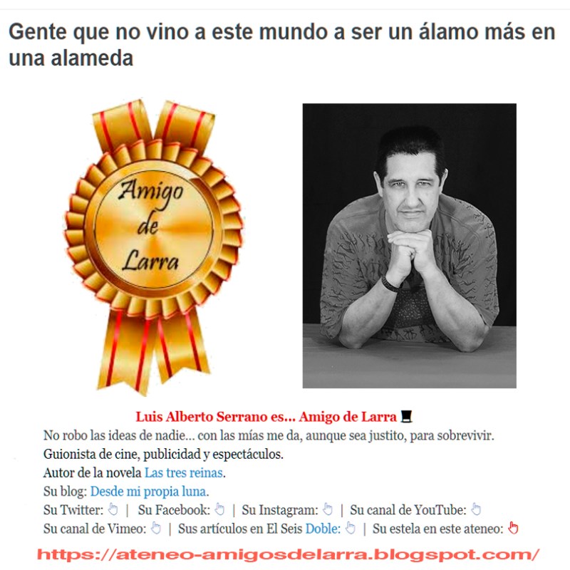 Soy nuevo miembro de EL ATENEO AMIGOS DE&nbsp;LARRA