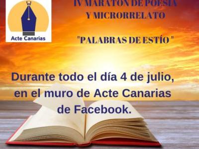 IV Maratón de Poesía y Microrrelato de ACTE&nbsp;CANARIAS