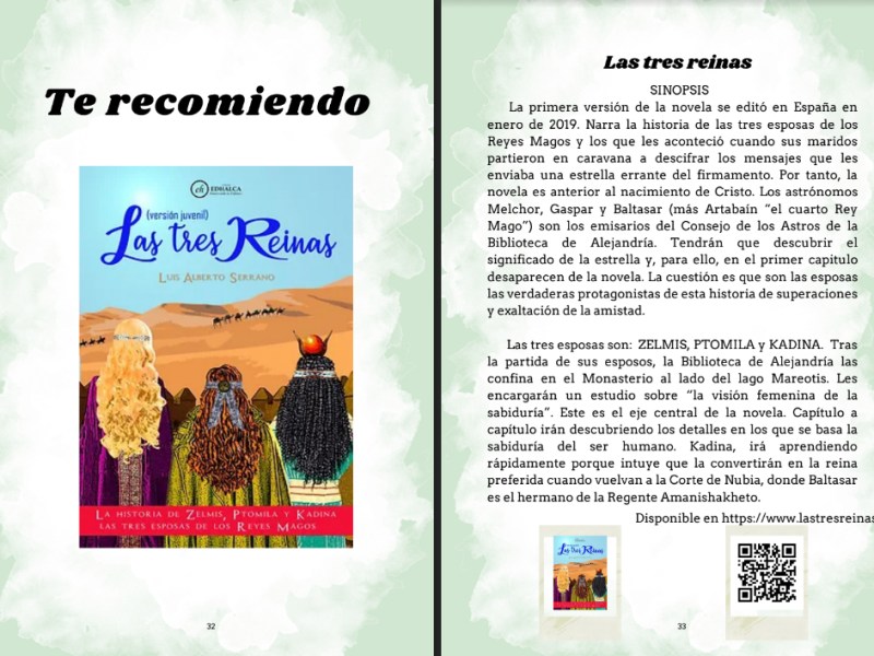 La Revista ME GUSTE LEER por MST recomienda mi novela «Las tres&nbsp;Reinas»