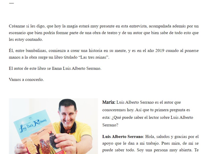 Entrevista en el Blog CONOCIENDO AL&nbsp;AUTOR