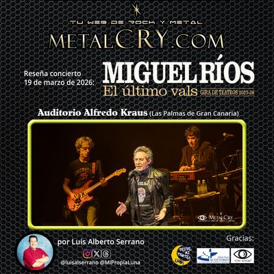 Mi reseña del concierto de MIGUEL RÍOS, publicado en la revista&nbsp;MetalCry.com
